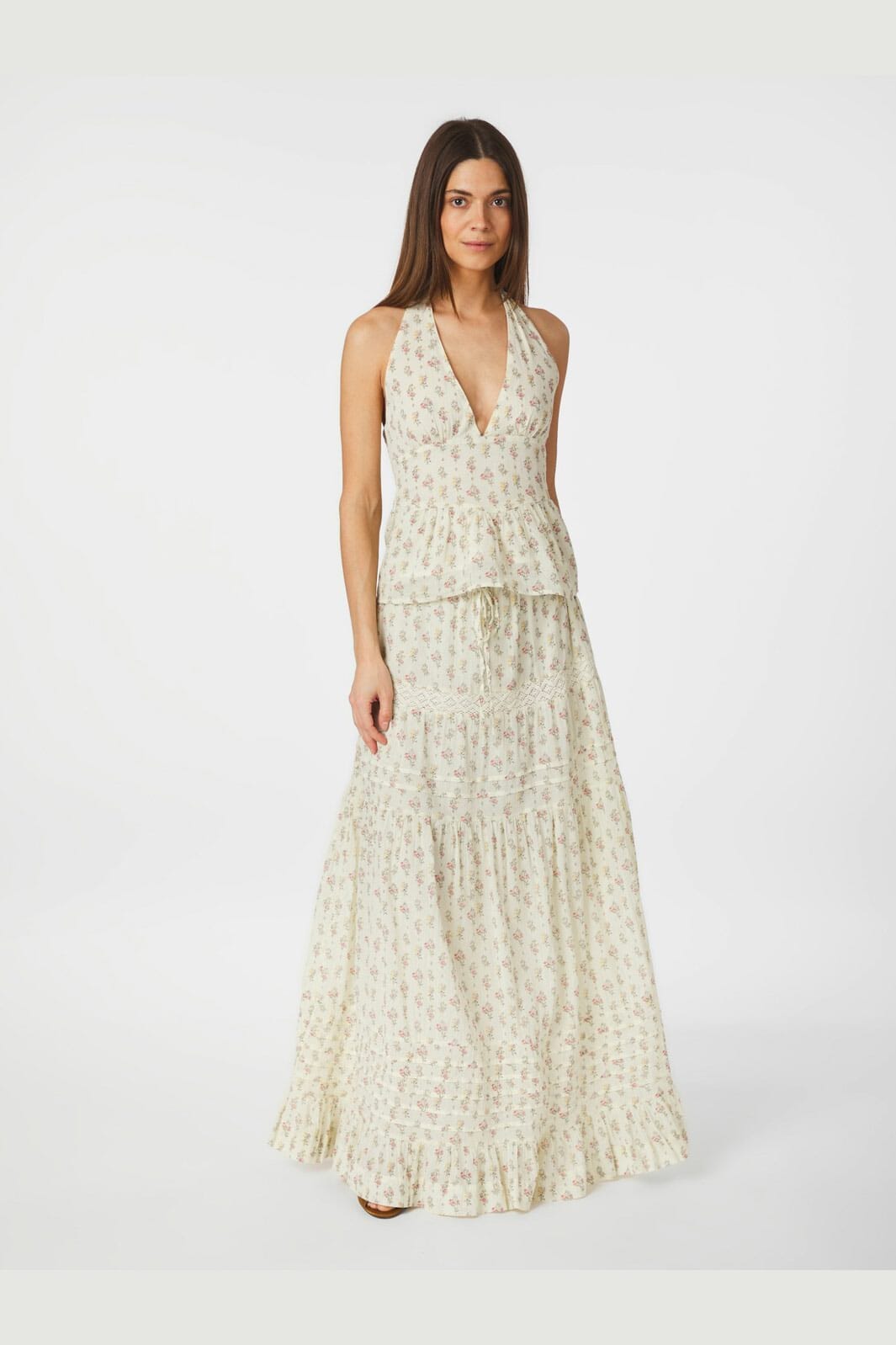 Neo Noir - Fippo Fine Print Skirt 165347 - 122 - Creme