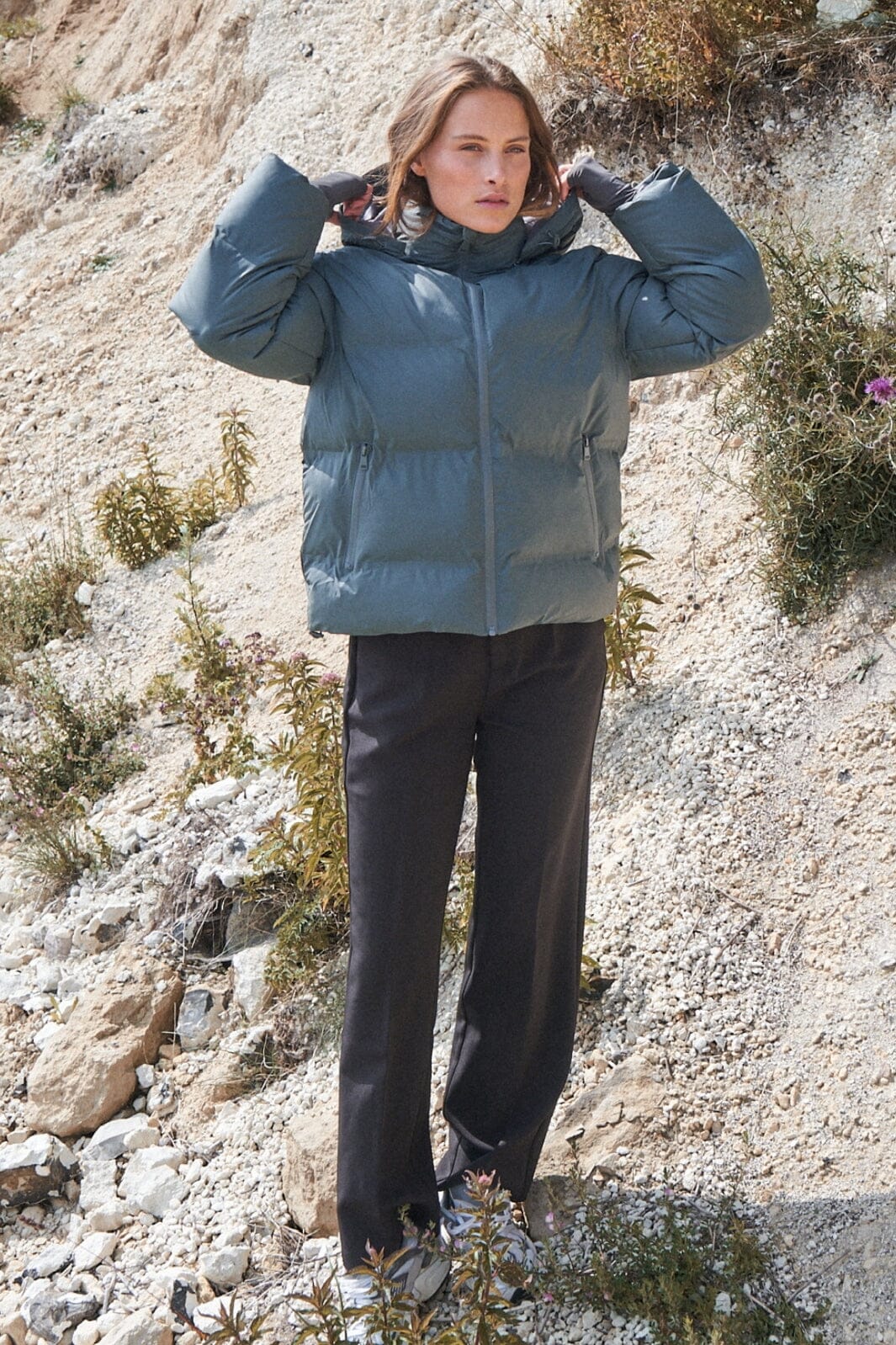 Neo Noir - Fox C Puffer Jacket - Smoke Green Jakker