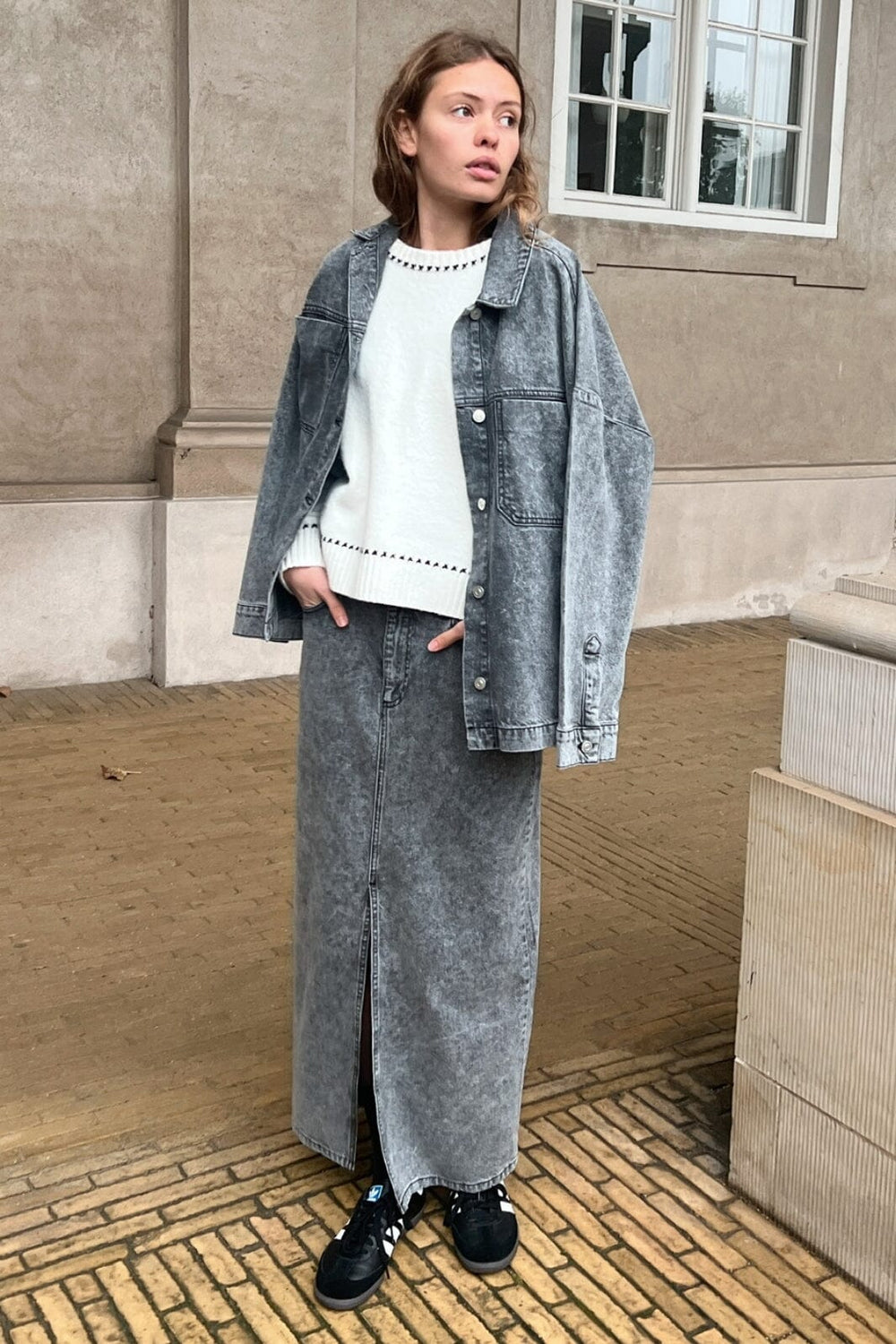 Neo Noir - Frankie D Skirt - Grey Nederdele