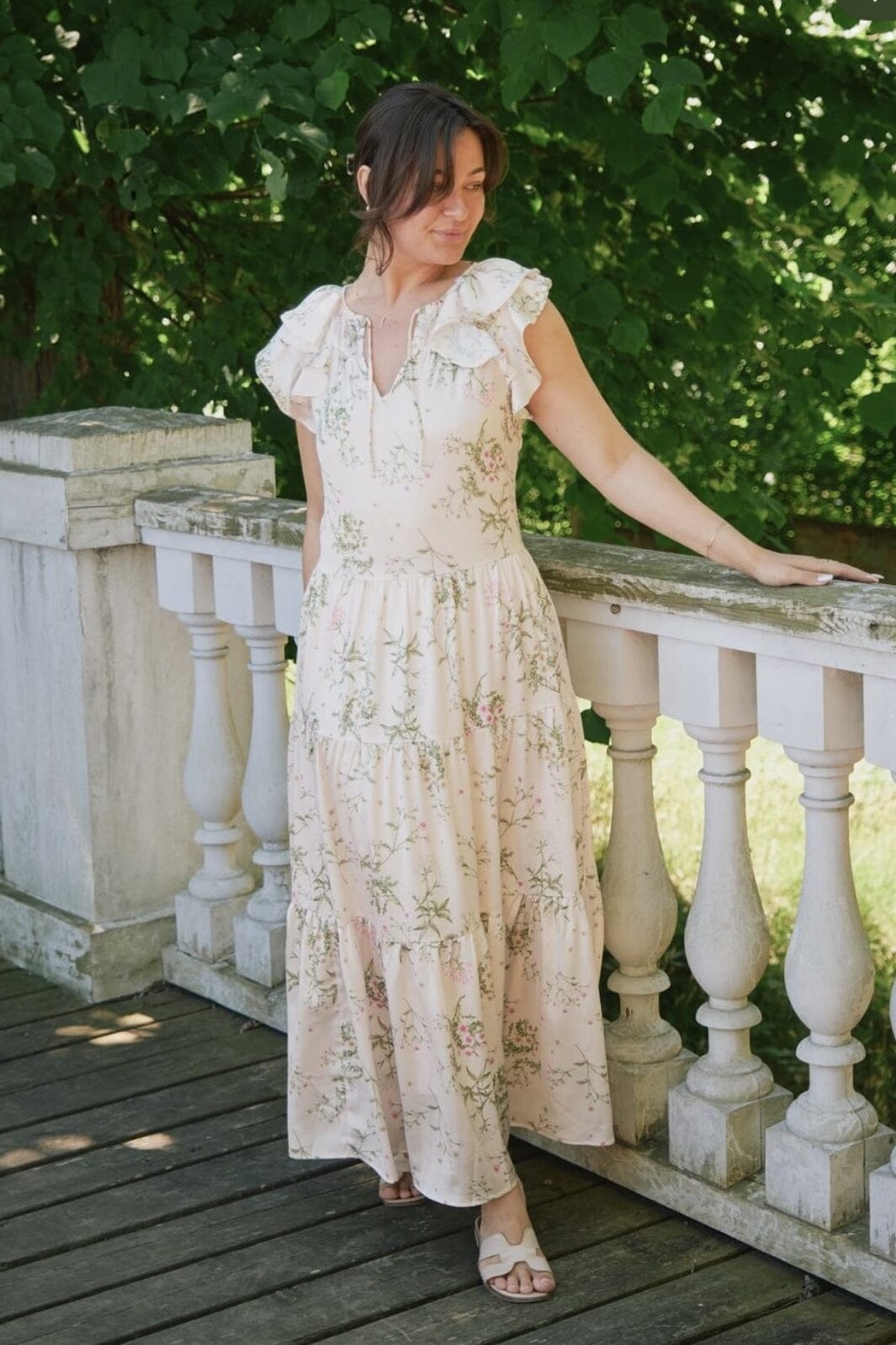 Neo Noir - Messina Flower Field Dress - Off White