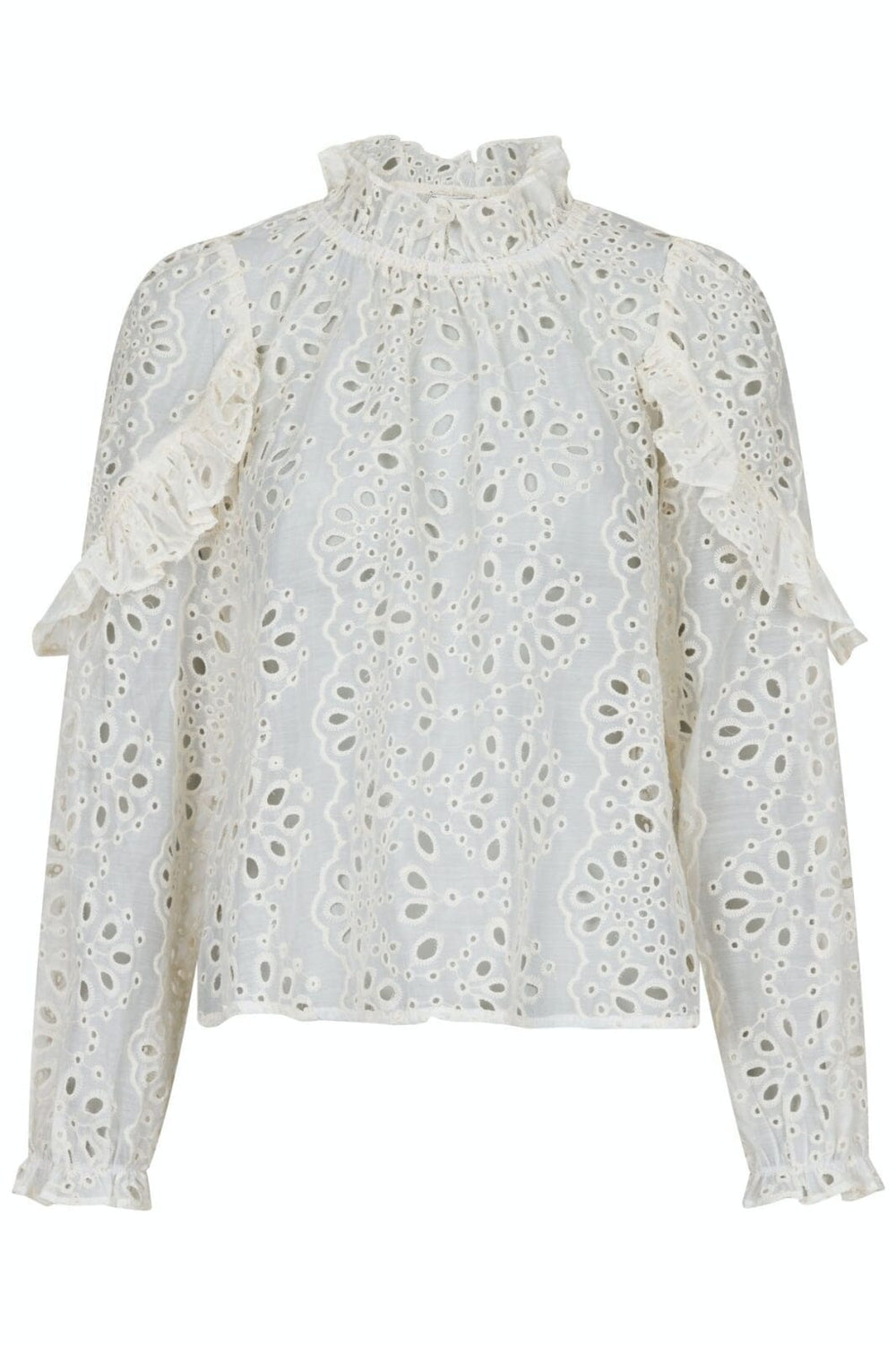 Neo Noir - Nadira Embroidery Blouse - Ivory Bluser