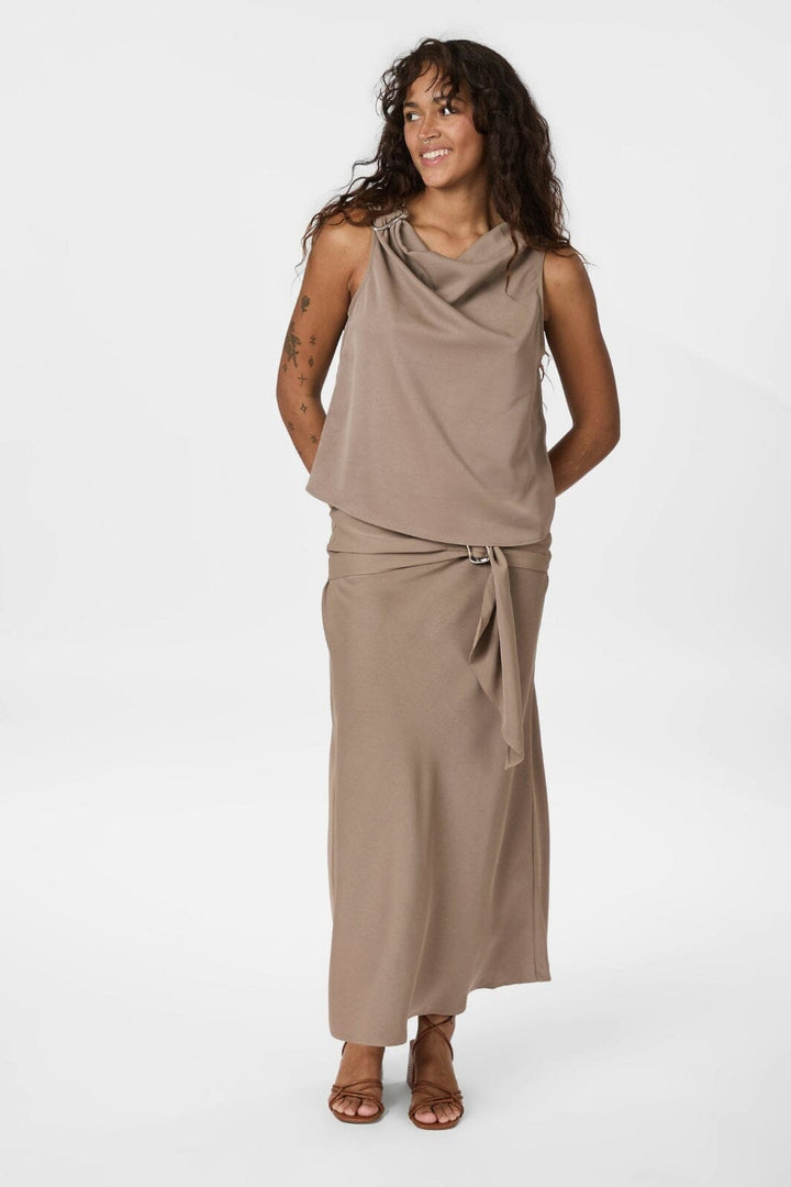 Neo Noir - Scotta Dull Sateen Top 165566 - 811 - Dark Taupe