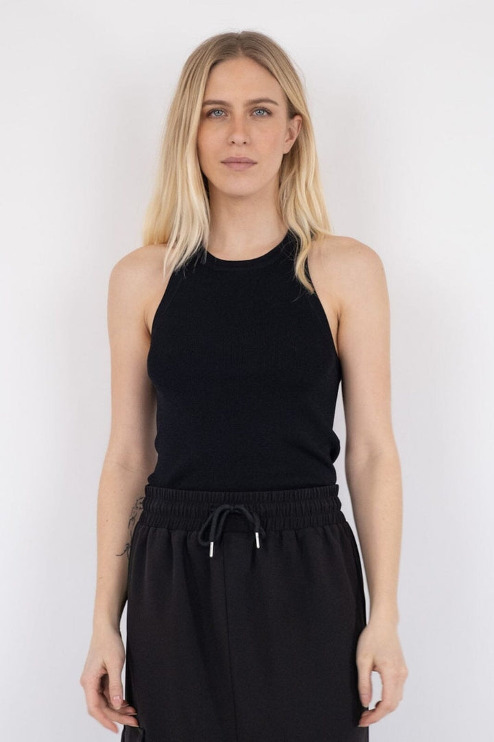 Neo Noir - Willy Knitted Top - Black Toppe