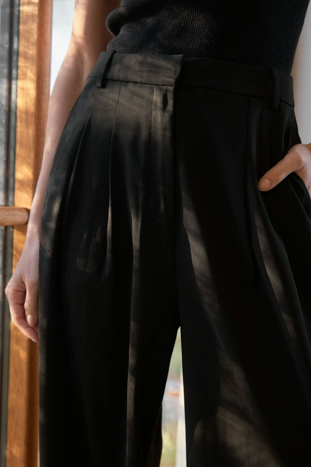 Neo Noir - Zoba Woven Pants 164890 - 100 - Black Bukser