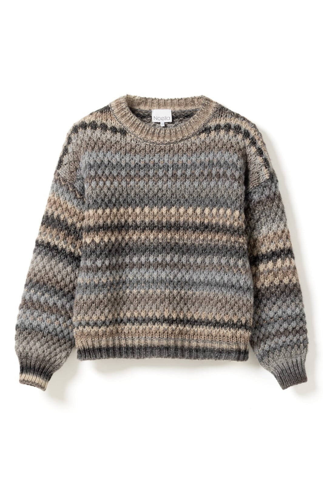 Noella - Gio Knit Sweater 12165005 - 906 - Light Grey Mix Strikbluser