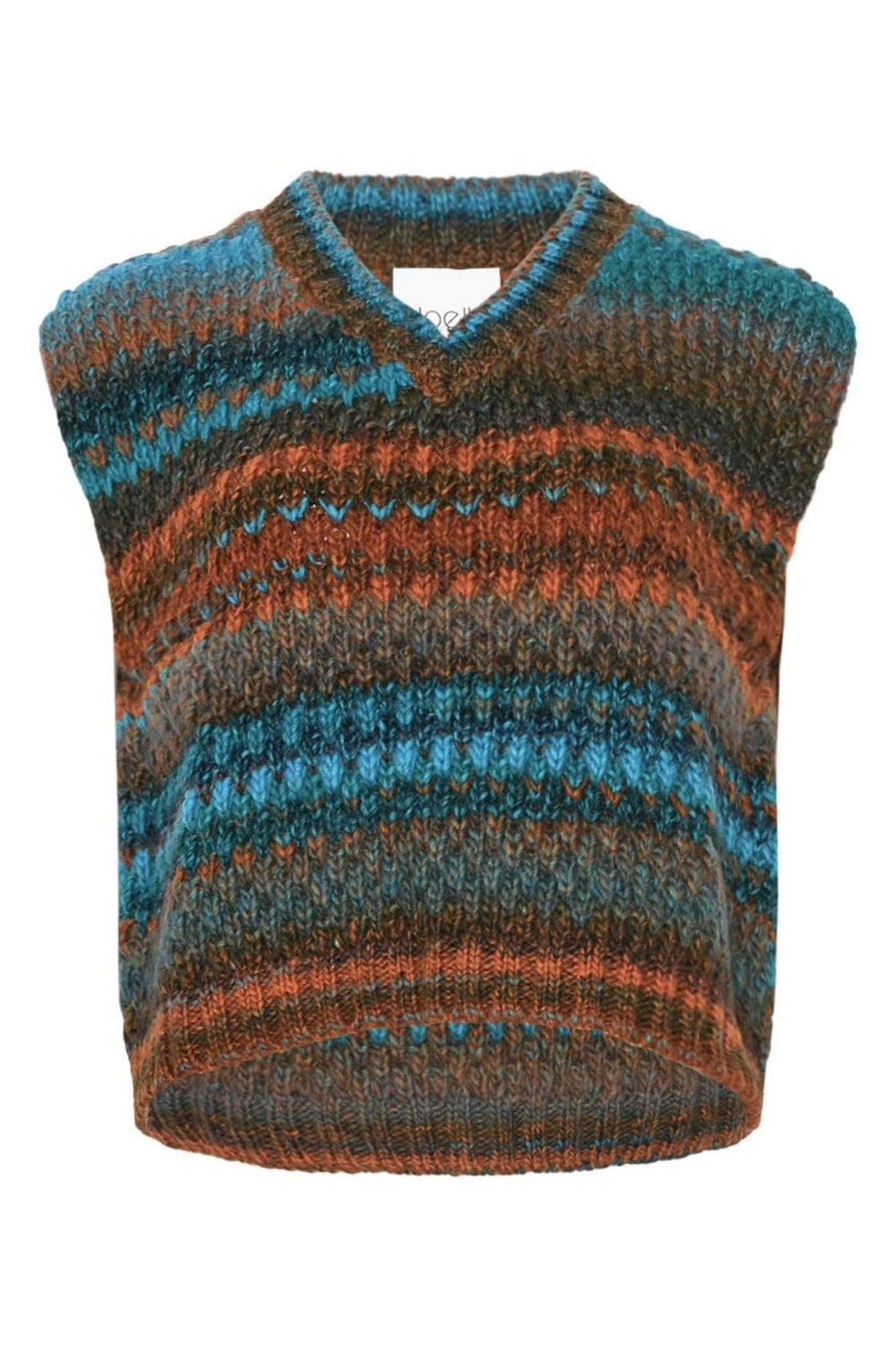Noella - Gio Knit Vest 10872143 - 1375 - Turquoise Brown Mix