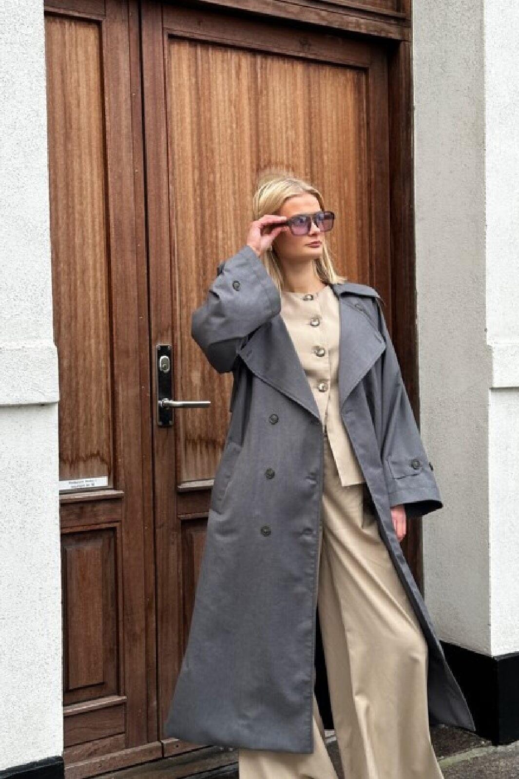 Noella - Kealyn Coat - 019 Dark Grey Melange Jakker