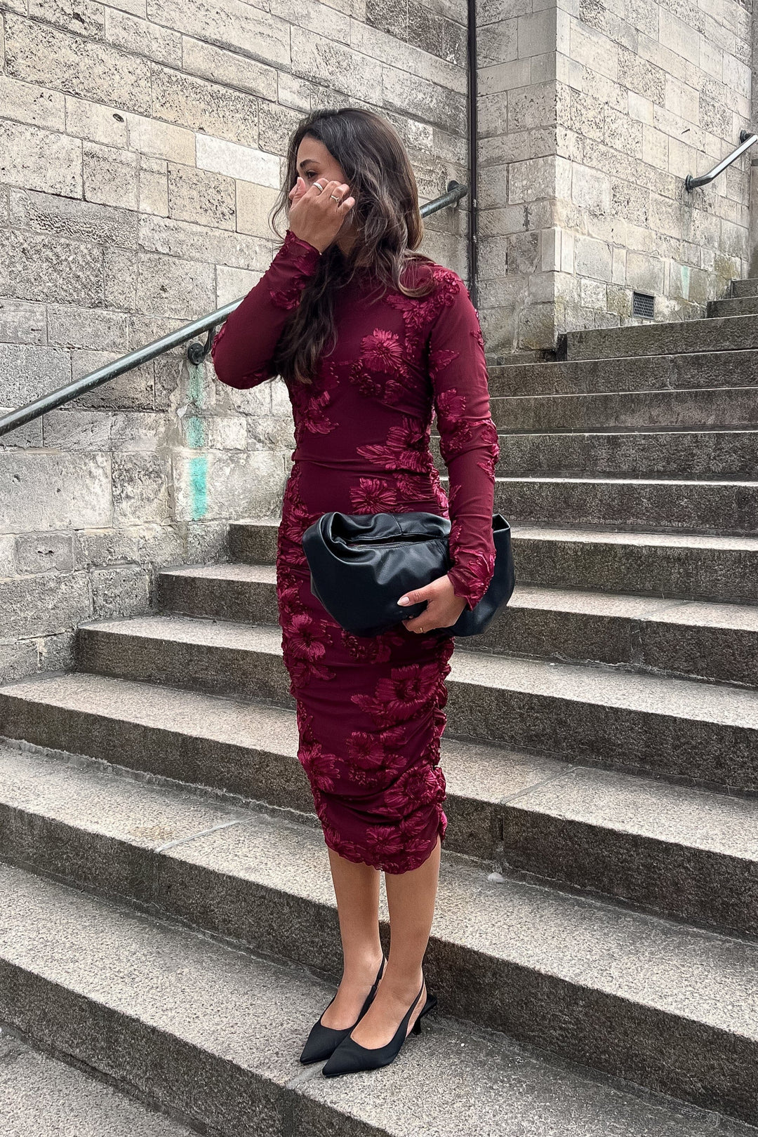 Noella - Lavinia L/S Dress 13500002 - 1393 - Winetasting Kjoler