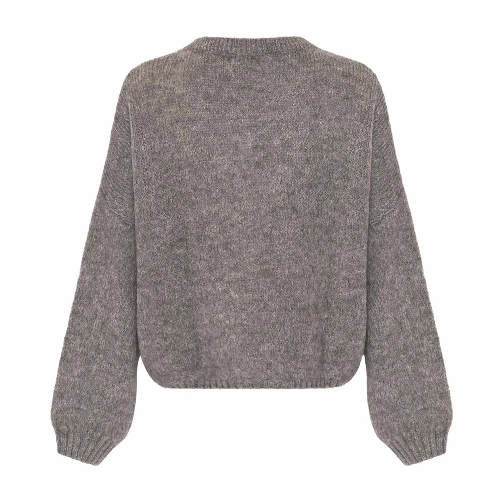 Noella - Mimi Ls Knit 11450002 - 218 - Grey Strikbluser