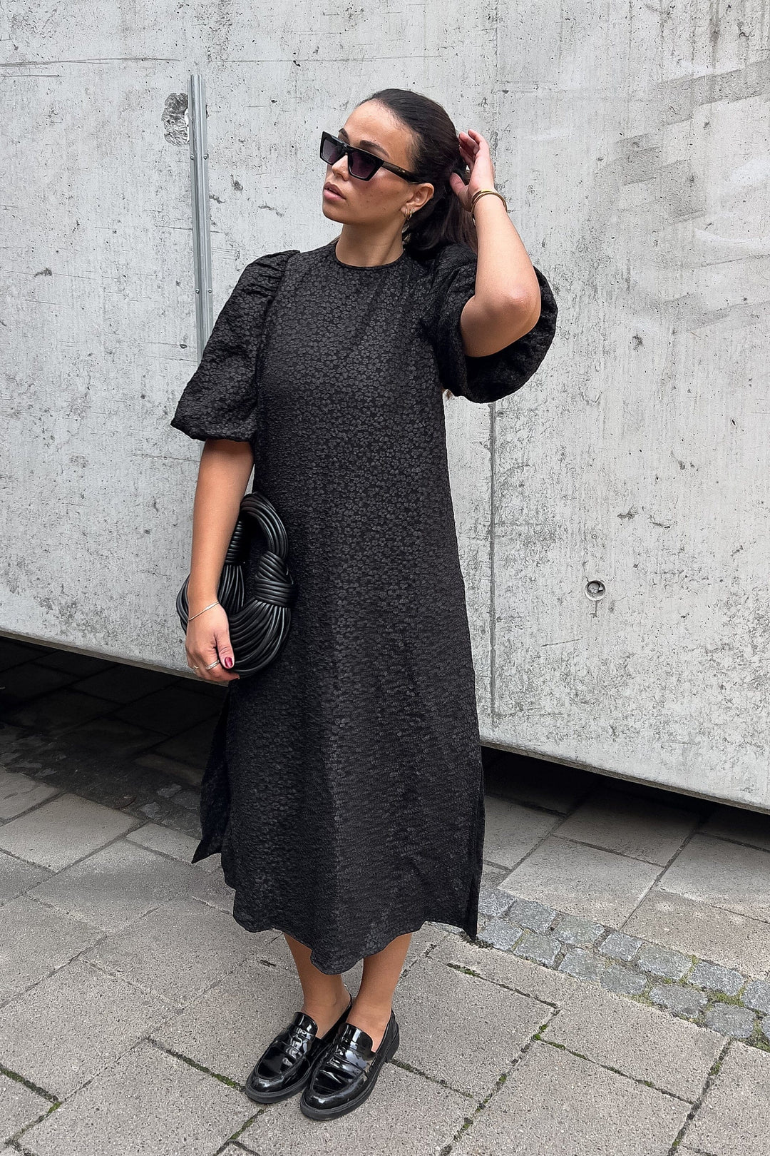 Noella - Reno Pastis Long Dress - 004 Black Kjoler