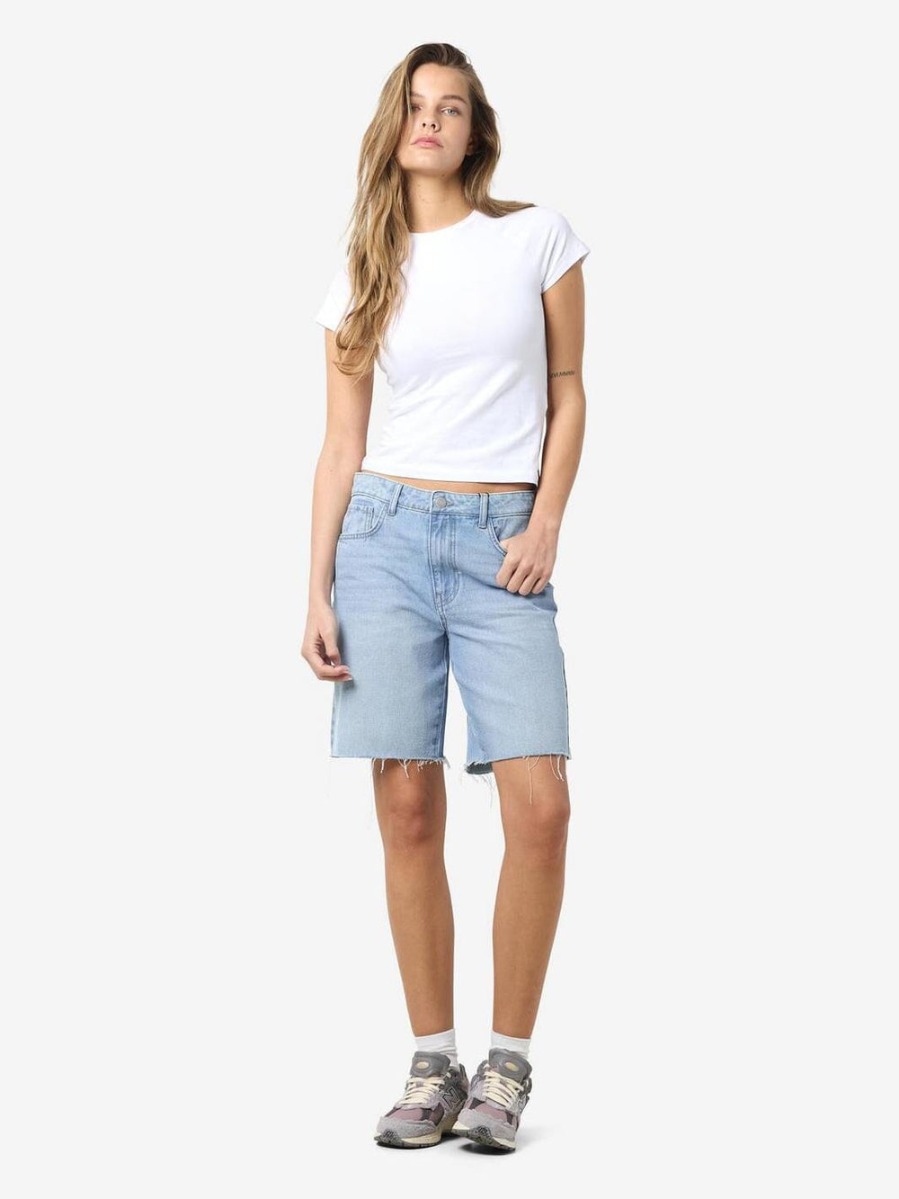 Noisy May - Nmholla Nw Loose Shorts Az425Lb - 4723602 Light Blue Denim