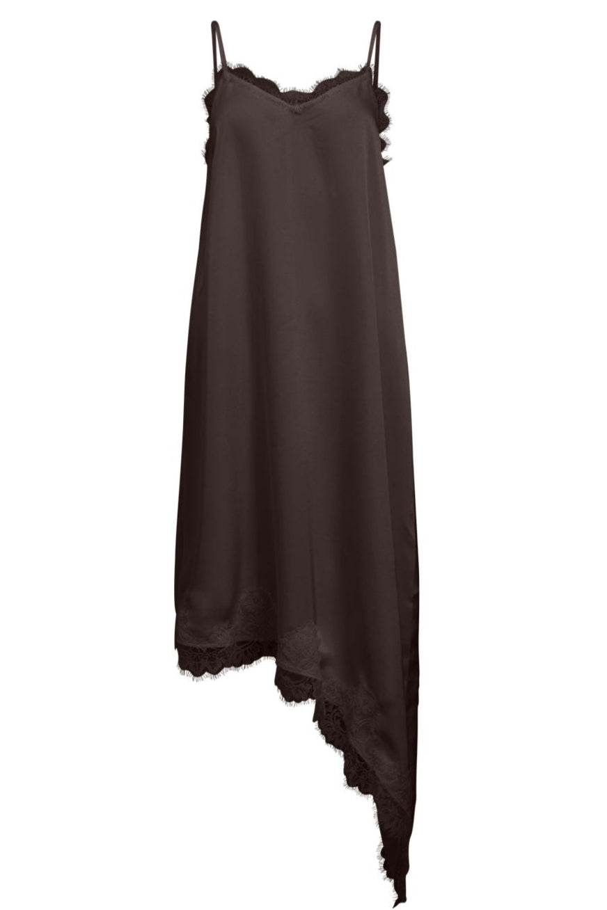 Object - Objnaline Reg Slip Lace Dress Vip 26 - 5093622 Seal Brown