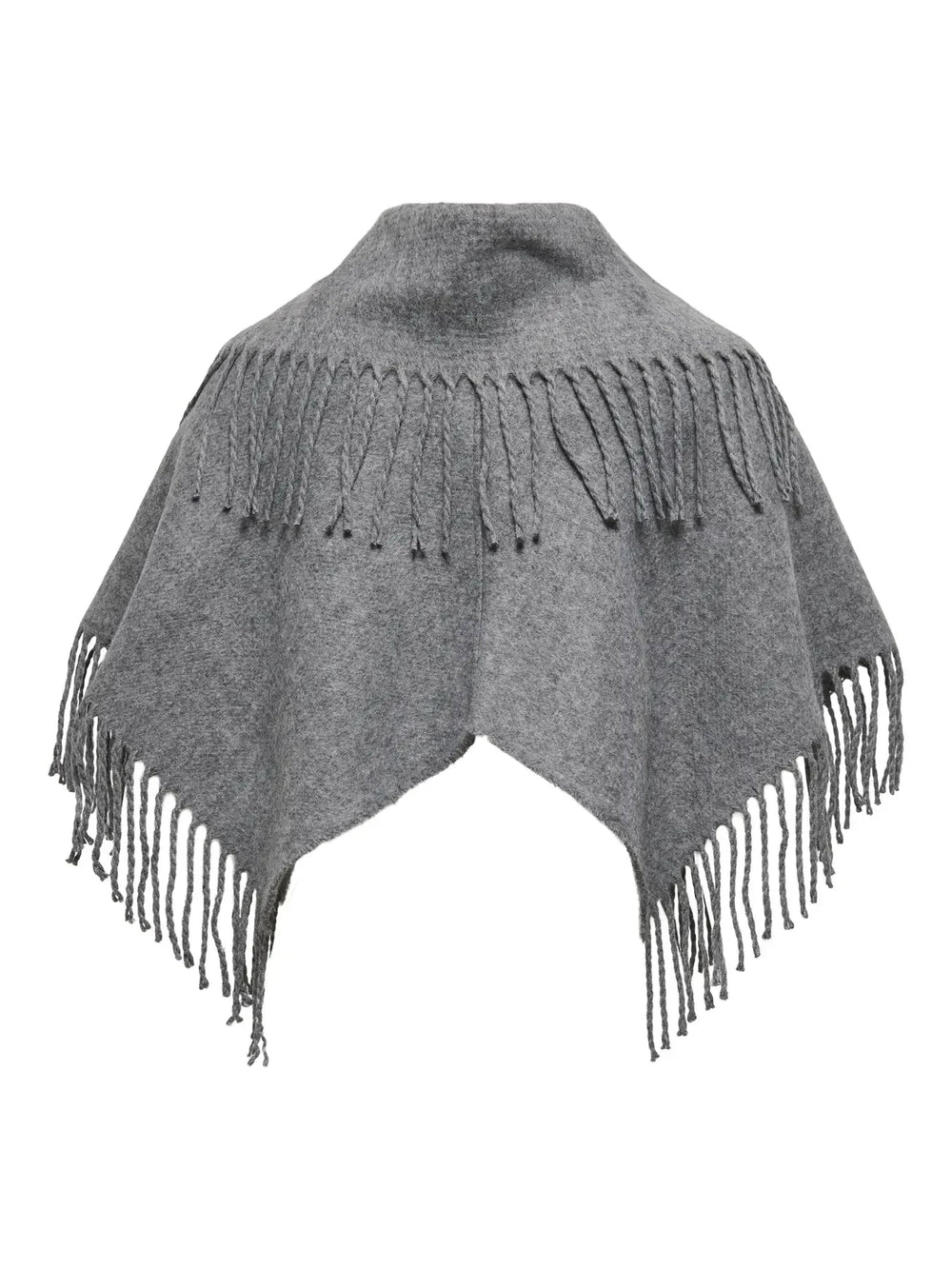Only - Onladelle Fringe Collar Cc - 4774361 Medium Grey Melange Halstørklæder