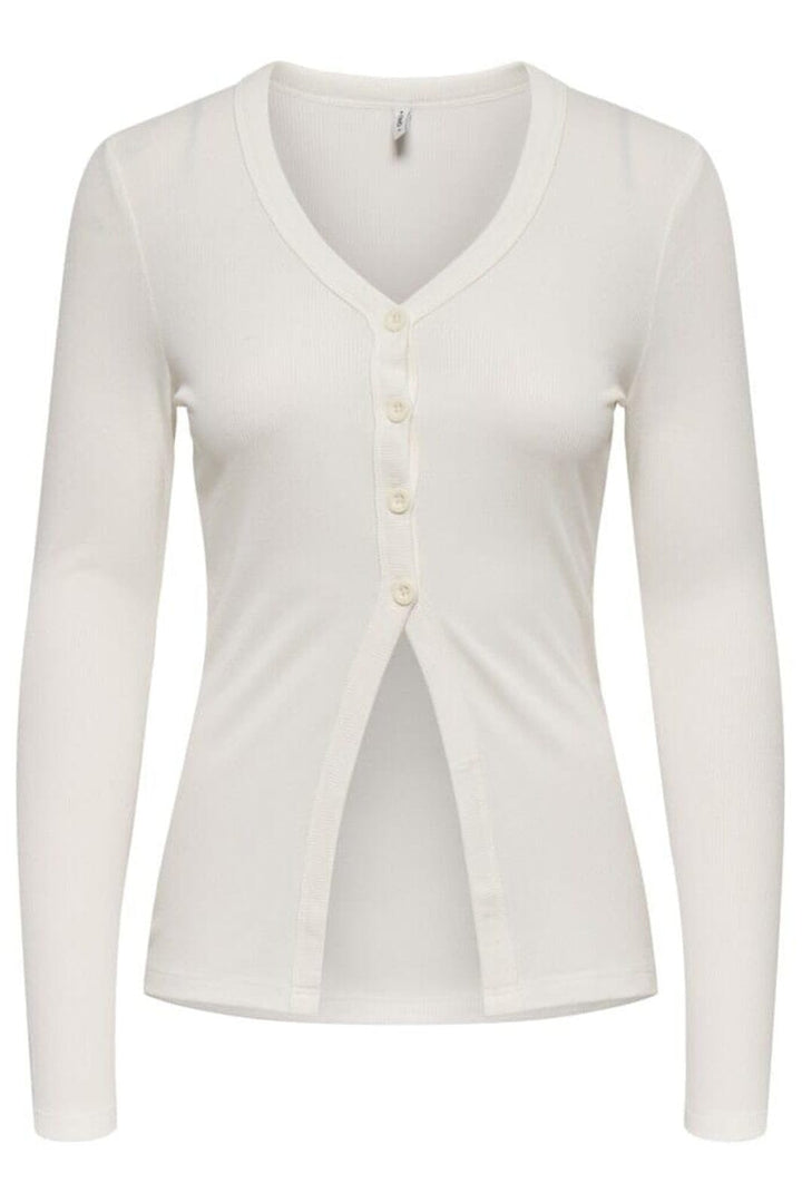 Only - Onlbora L/S Cardigan - 4956937 Cloud Dancer Cardigans