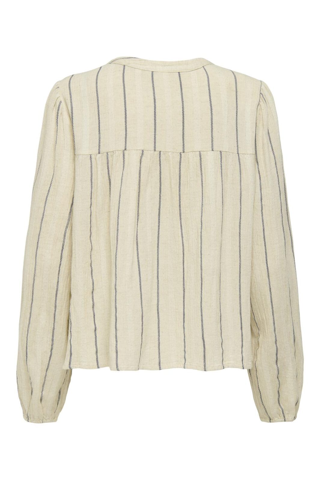 Only - Onleline Ls Shirt - 4851943 Cement Blue Depths Emb