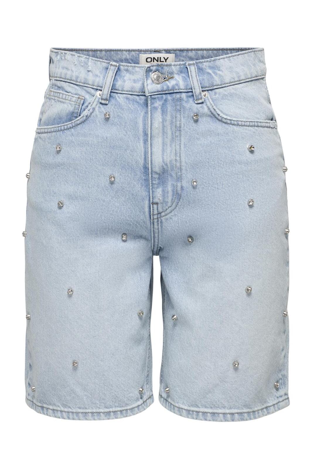 Only - Onlhope Rhs Loose Long Shorts Azg - 4720188 Light Blue Denim