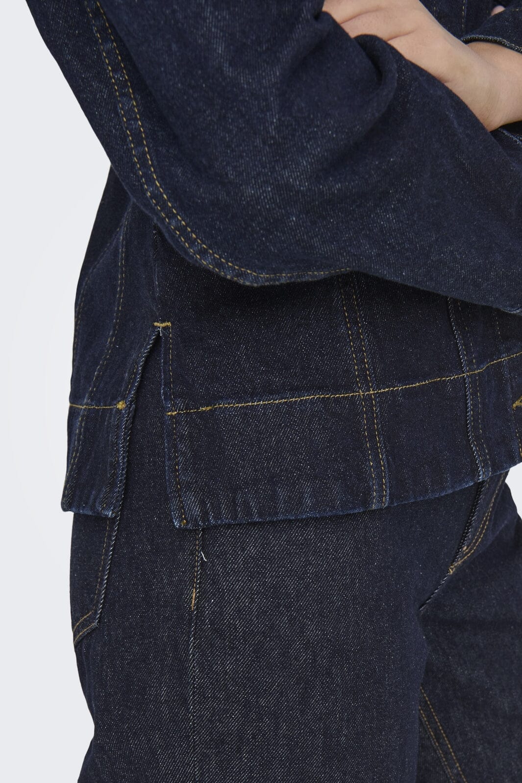 Only - Onlmadison Ls Shaped Jacket Mae - 4657628 Dark Blue Denim Jakker