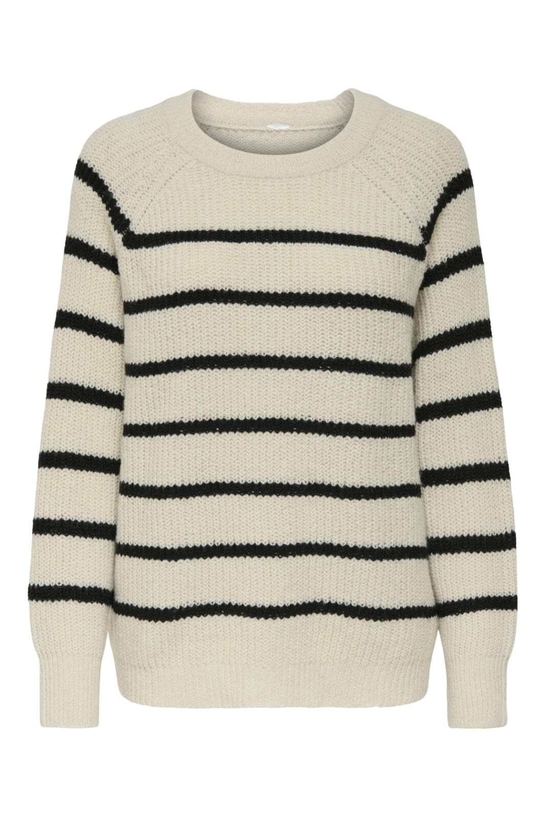 Only - Onlmally Life Ls Loose O-Neck Knt - 4893592 Whitecap Gray Black