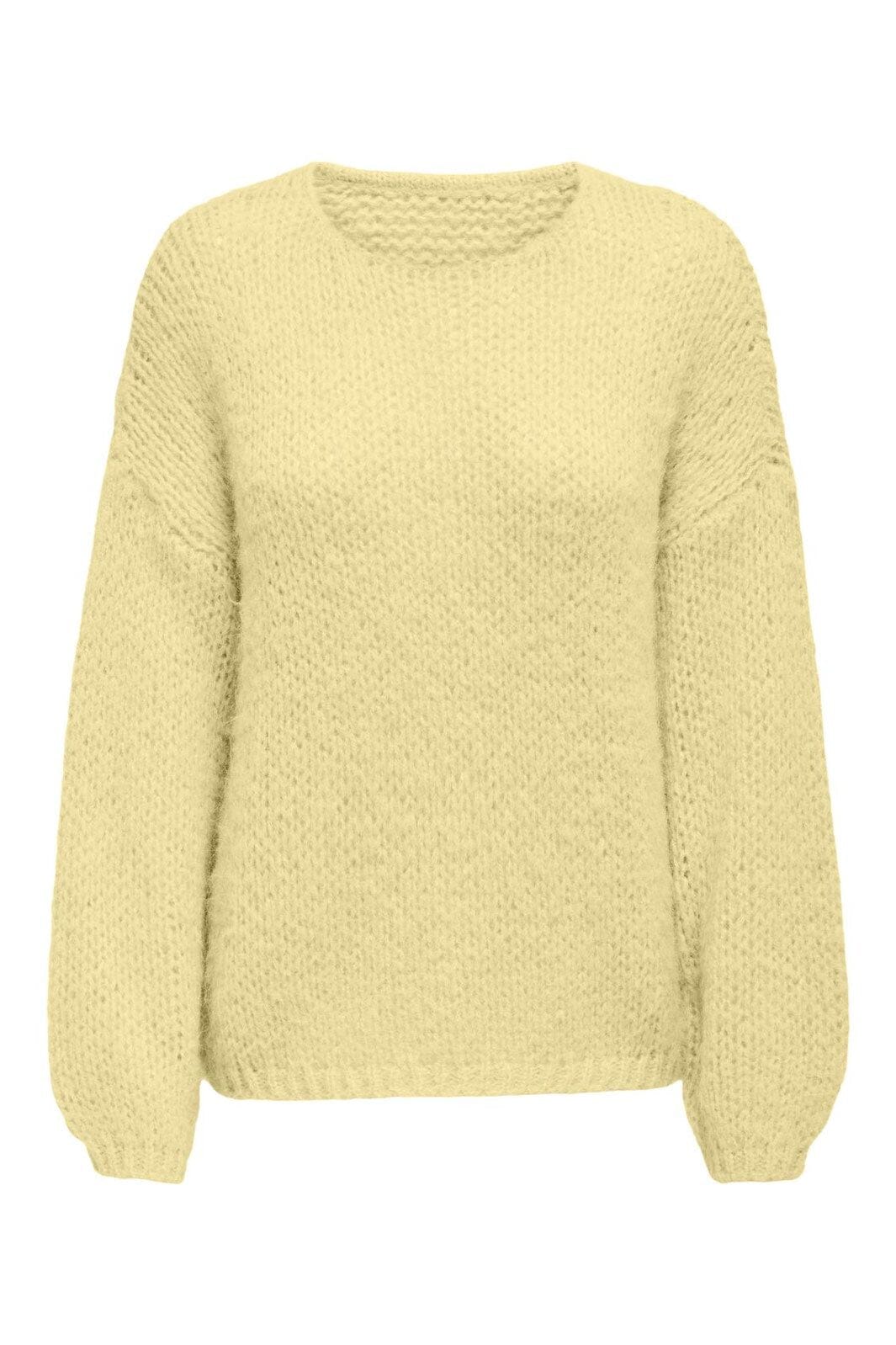 Only - Onlnordic Life Ls O-Neck Knt - 4829010 French Vanilla