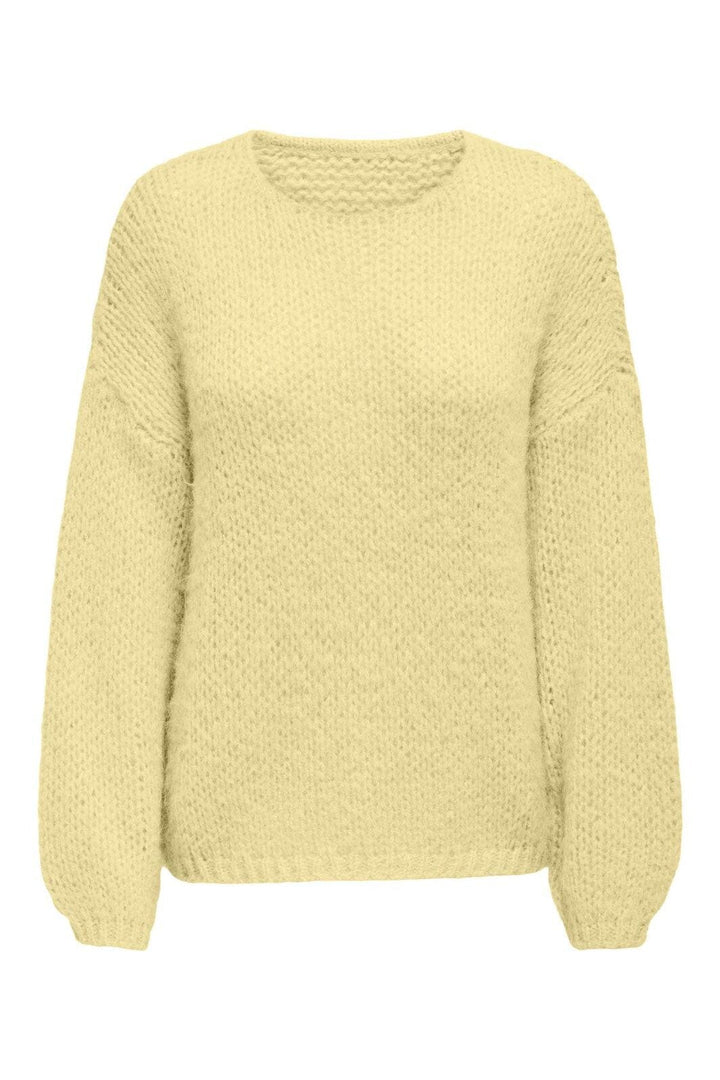 Only - Onlnordic Life Ls O-Neck Knt - 4829010 French Vanilla