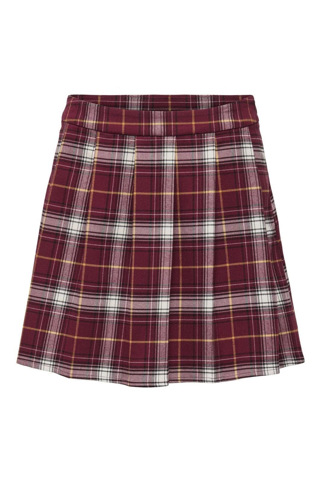 Only - Onlwren Check Short Skirt - 4970179 Syrah Checked Pulse