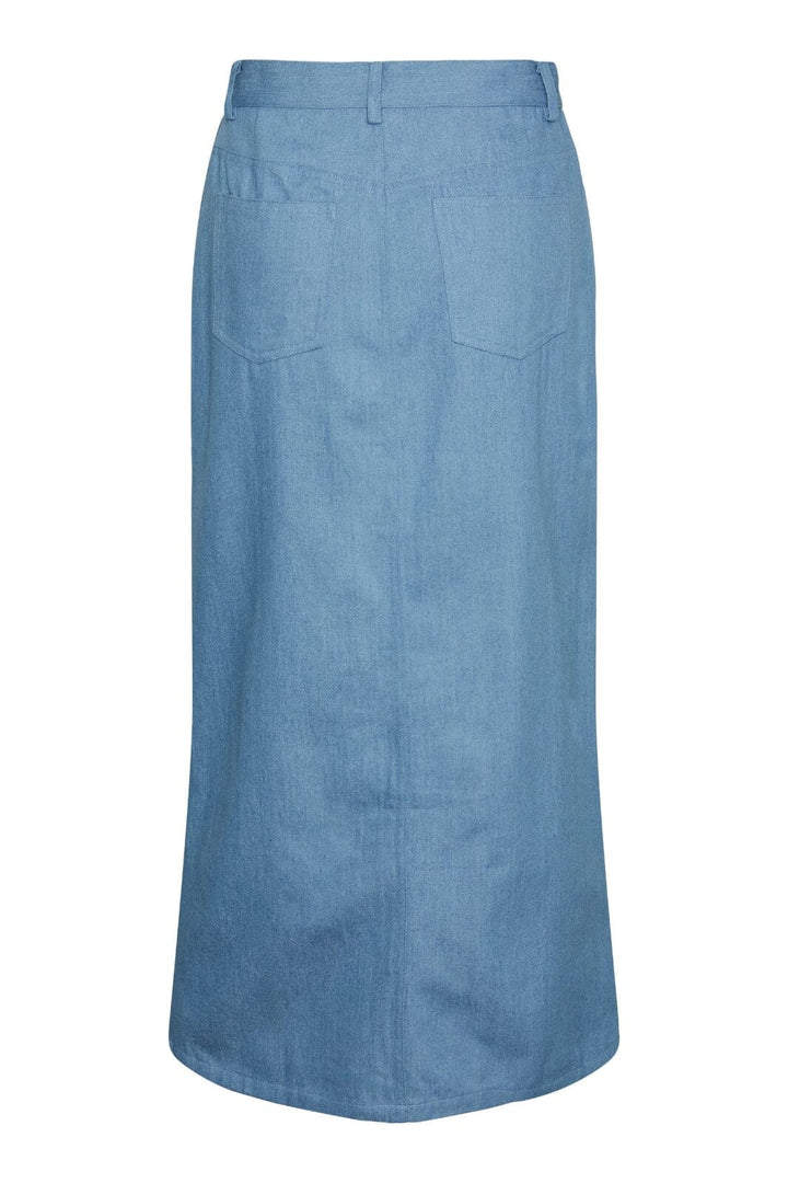 Pieces - Pcasta Long Skirt - 4503125 Light Blue Denim Nederdele