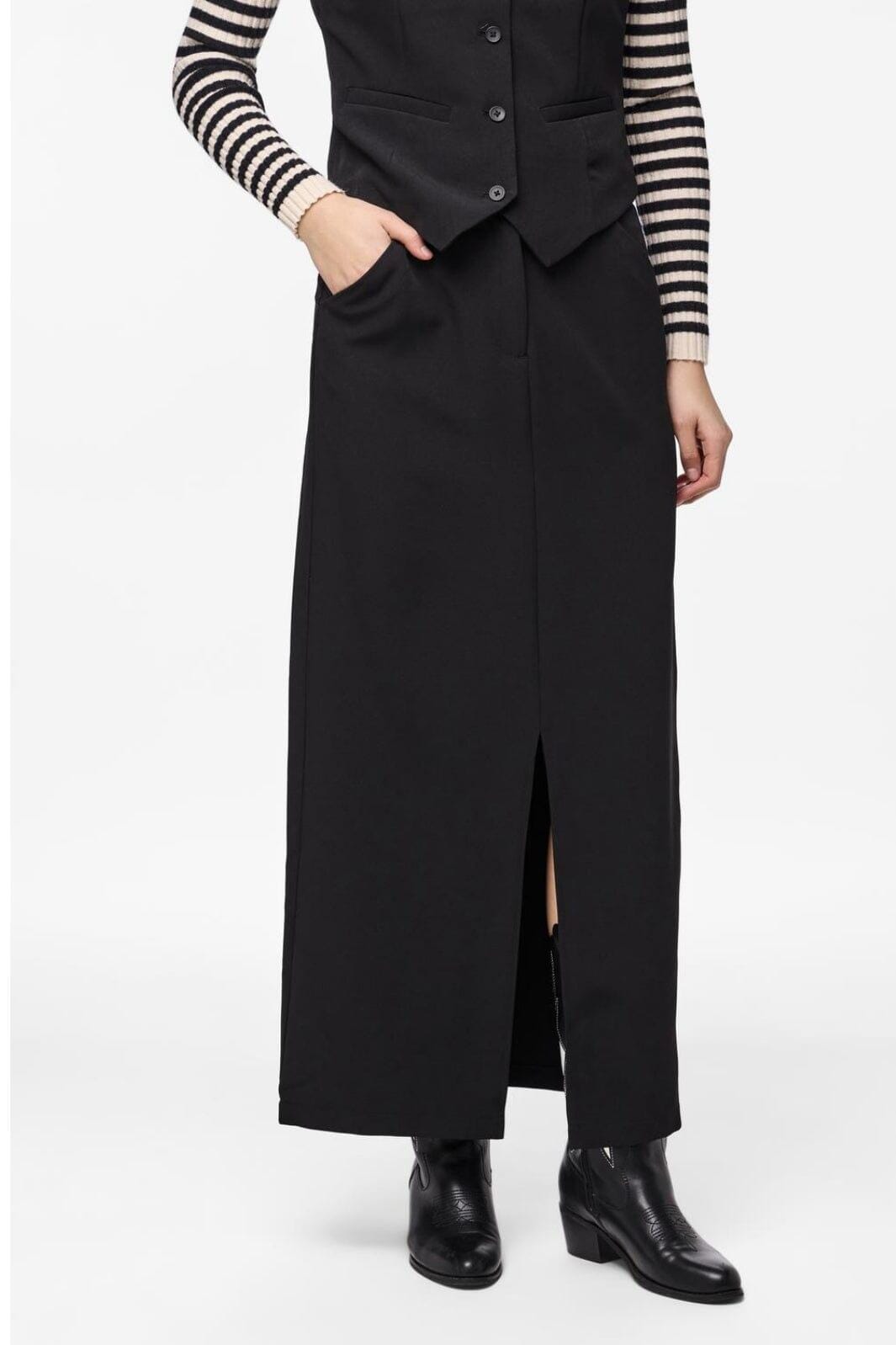 Pieces - Pcbozzy Ankle Skirt - 4563742 Black Nederdele