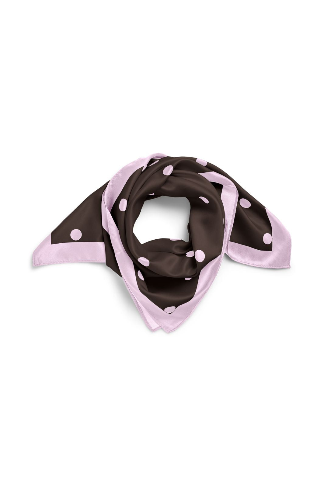 Pieces - Pcdonnie Square Scarf - 5072598 Hot Fudge Polka Dots
