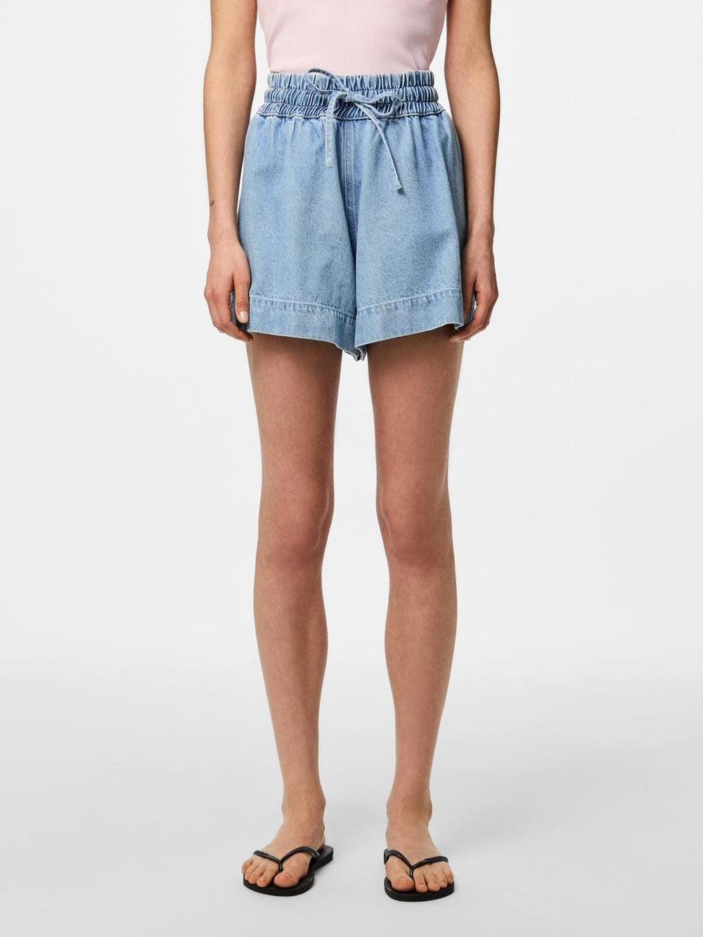 Pieces - Pcflora Denim Shorts - 4777016 Light Blue Denim