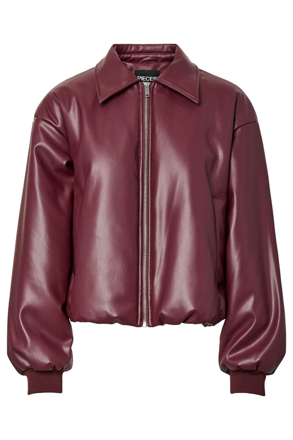 Pieces - Pclara Padded Coated Bomber Jacket - 4948870 Tawny Port Jakker