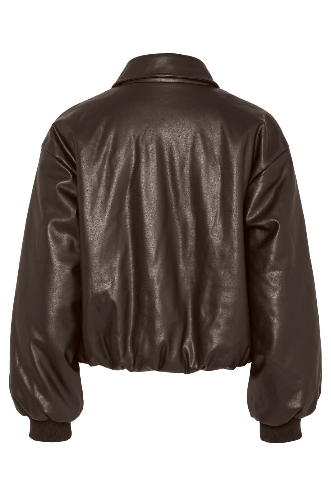 Pieces - Pclara Padded Coated Bomber Jacket - 4949319 Hot Fudge Jakker