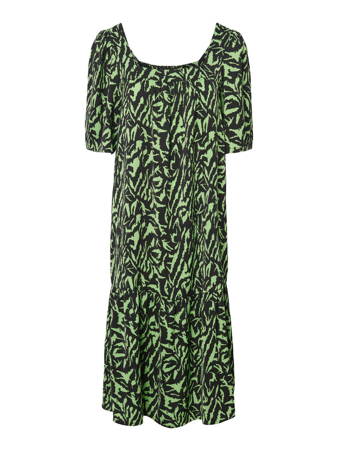 Pieces, Pclonse Ss Midi Dress, Black GREEN