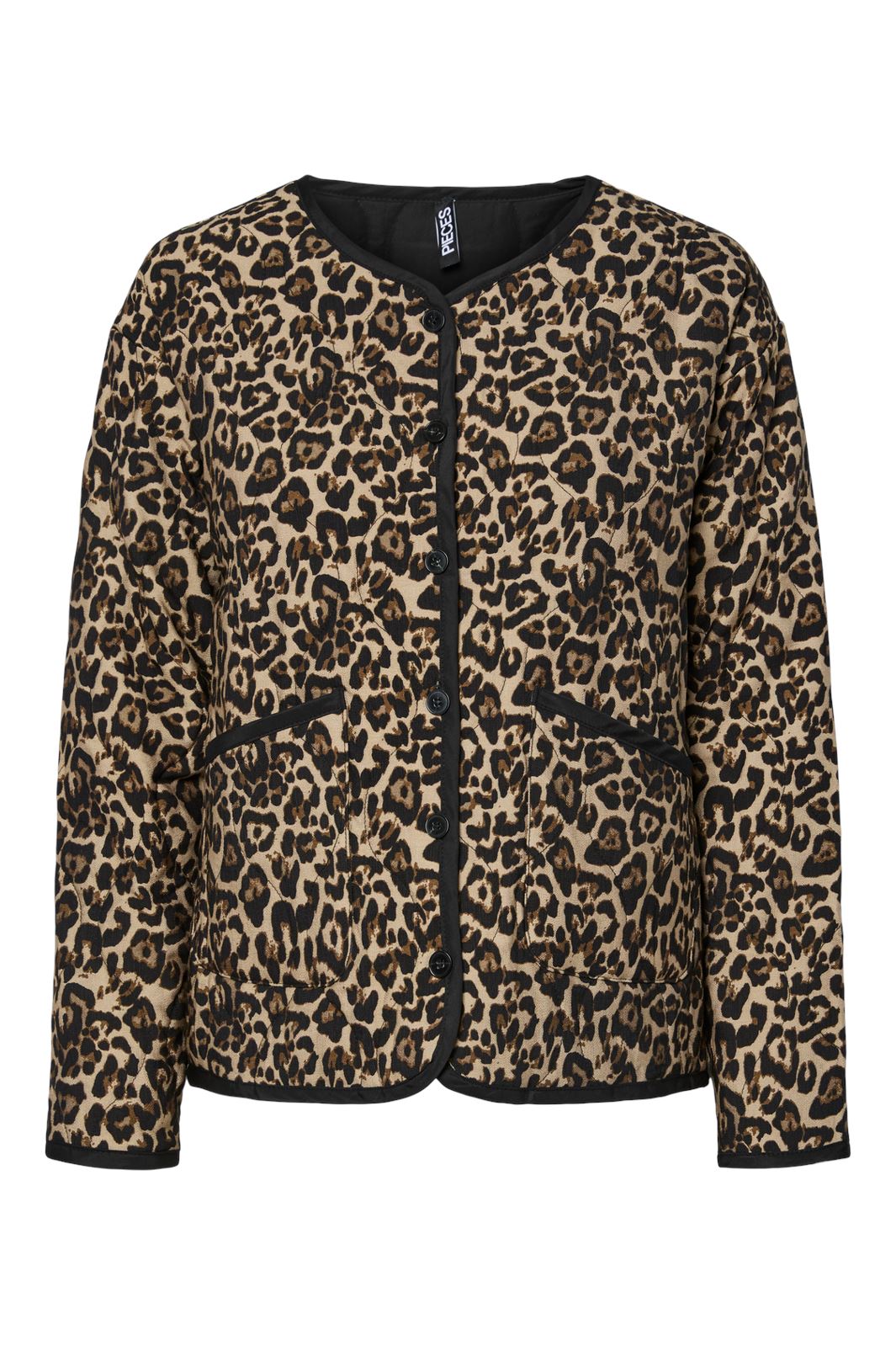 Pieces - Pcmalina Ls Quilted Jacket 17161747 - 4876317 - Silver Mink Leo