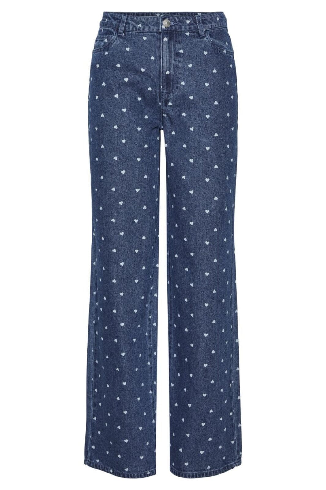 Pieces - Pcnea Wide Jeans - 4565631 Medium Blue Denim Hearts Jeans