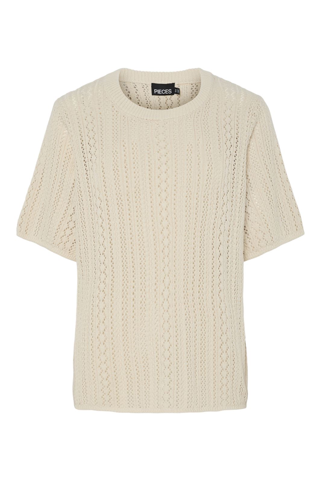 Pieces - Pcnuka Ss O-Neck Knit 17158293 - 4787089 - Birch