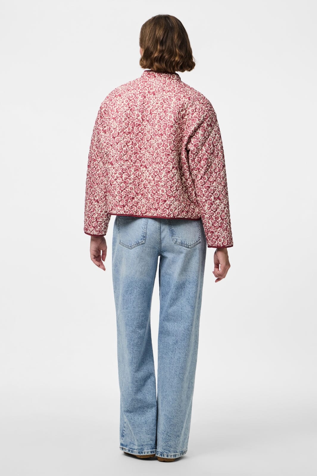 Pieces - Pcrikke Quilted Jacket - 4928318 Slate Rose Flower