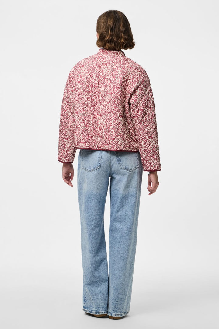 Pieces - Pcrikke Quilted Jacket - 4928318 Slate Rose Flower
