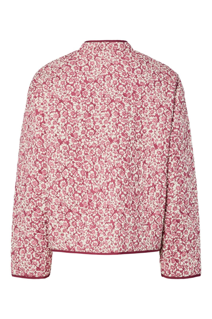 Pieces - Pcrikke Quilted Jacket - 4928318 Slate Rose Flower