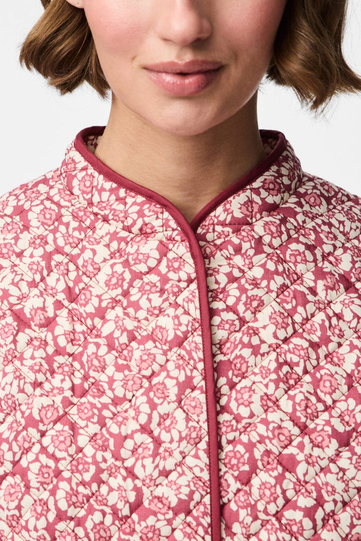 Pieces - Pcrikke Quilted Jacket - 4928318 Slate Rose Flower