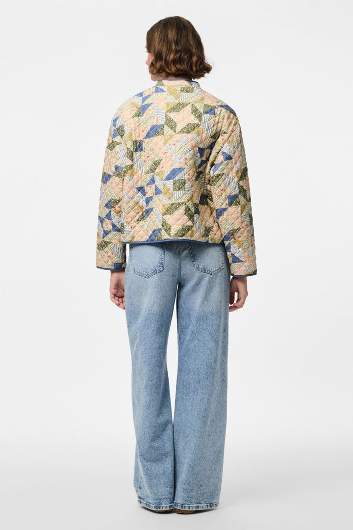 Pieces - Pcrikke Quilted Jacket - 4928319 Birch Patchwork