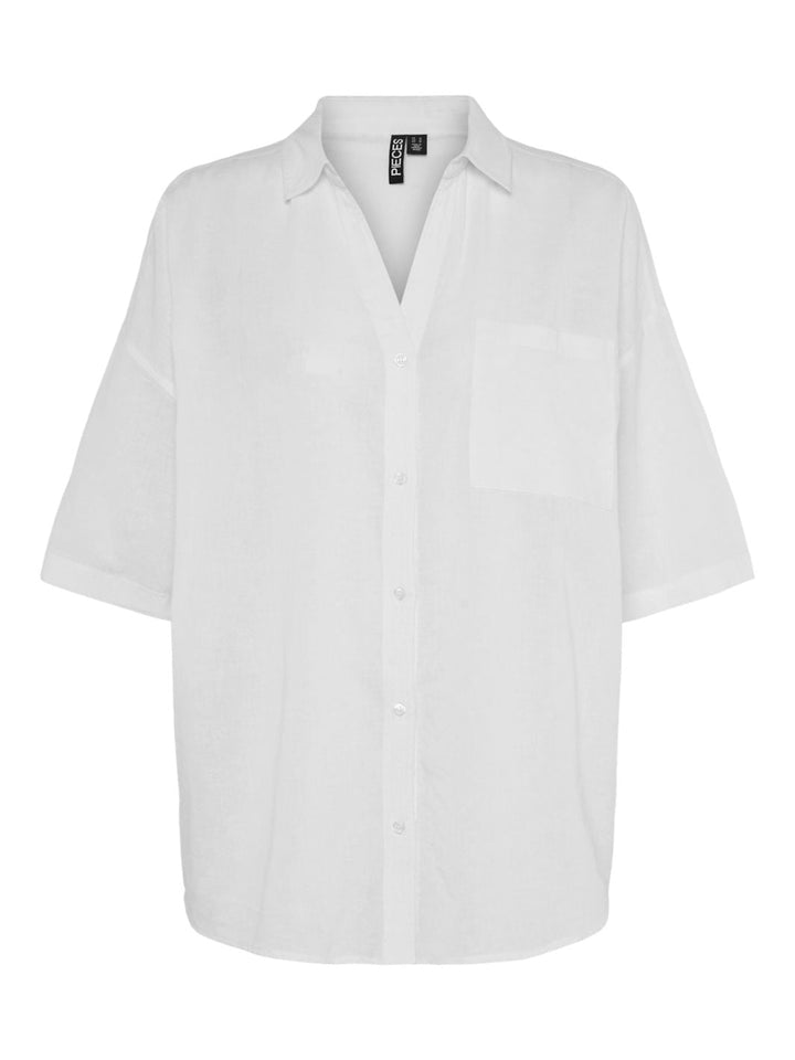 Pieces - Pcsatinka 2/4 Shirt - 4684726 Cloud Dancer