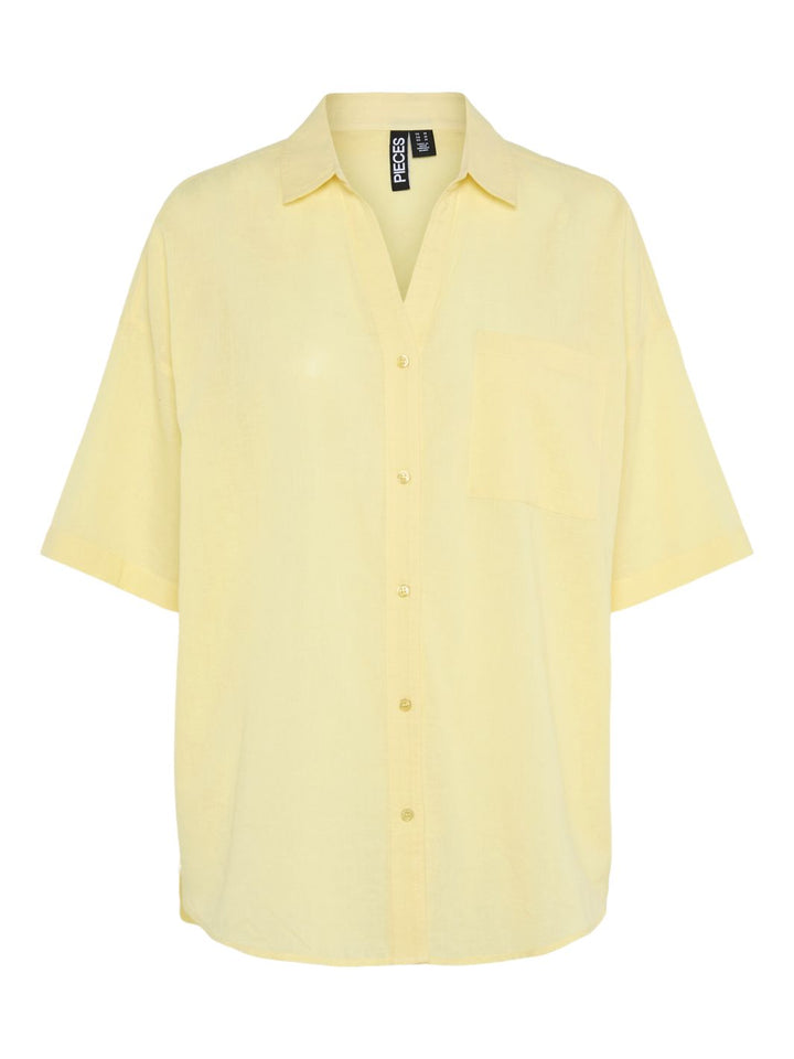 Pieces - Pcsatinka 2/4 Shirt - 4699093 Pale Banana