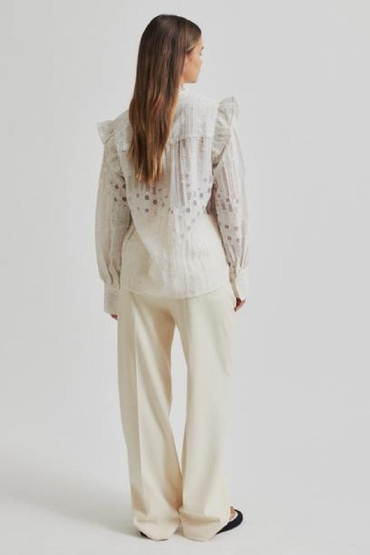 Second Female - Nete Frill Shirt 59393 - Coconut Milk