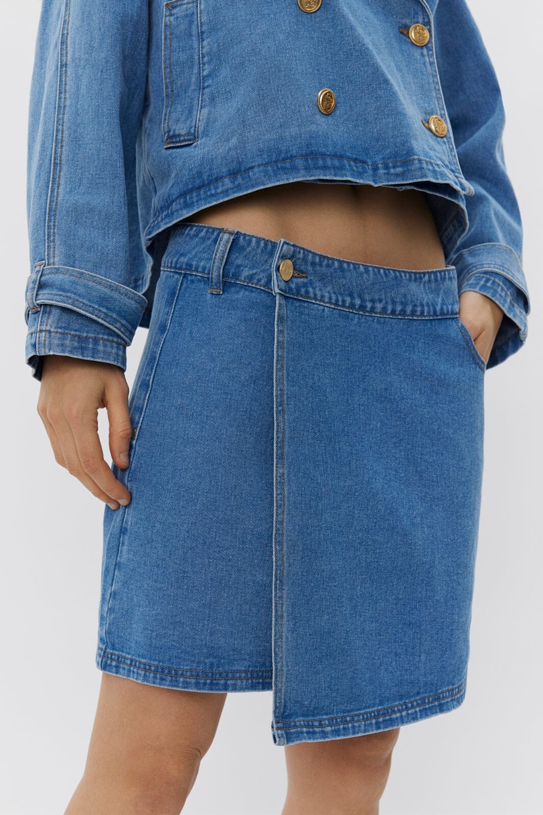 Sofie Schnoor - Thinasw Skirt S251254 - 5002 - Denim Blue Nederdele