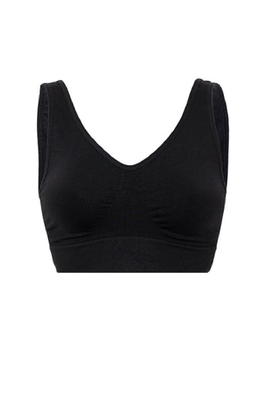 Soft basic - Soffi Bra top wide strap 2 pak - black BH