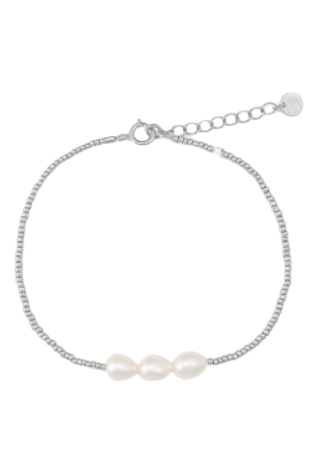Sorelle Jewellery - 3-Pearls Bracelet - Sterling Silver Armbånd