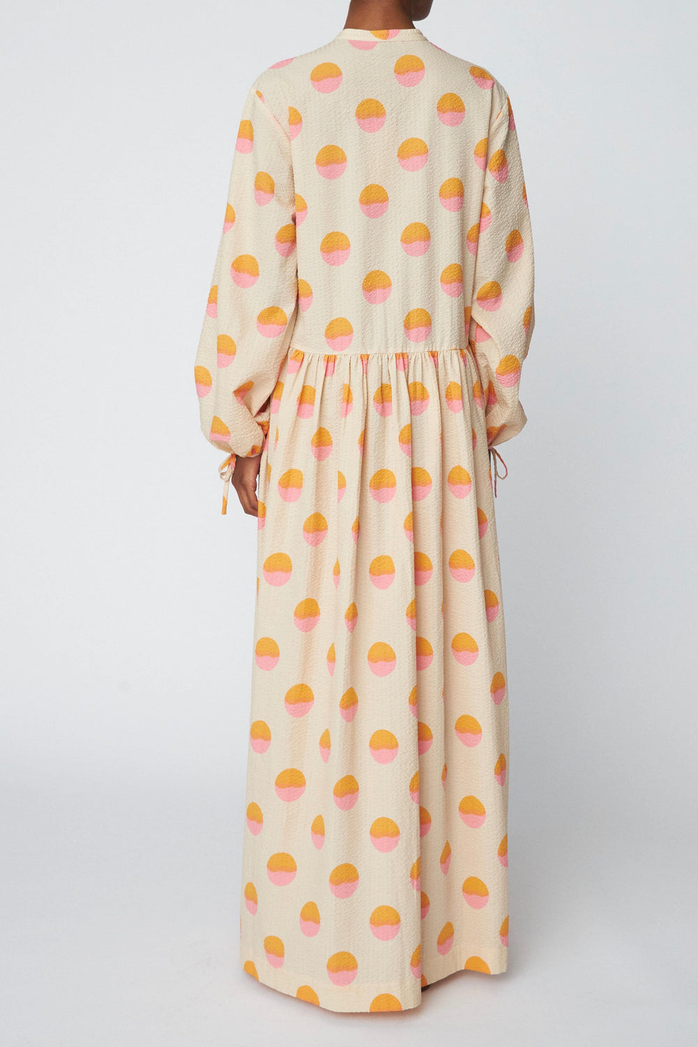Stella Nova - Big Dot Maxi Dress - 474 Creme/red Dots Kjoler