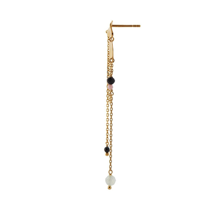 Stine A - Festive Clear Sea Earring With Chains & Stones - 1319-02-S Øreringe