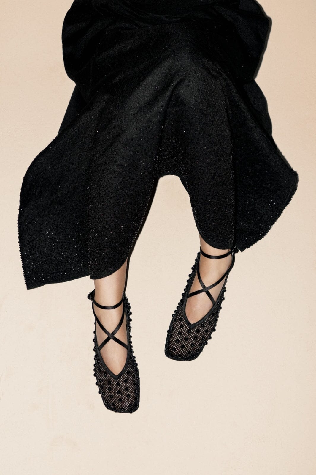 Stine Goya - 2293 Ballerina, Mesh Ballerinasg-pf25-f043-2293 - Black