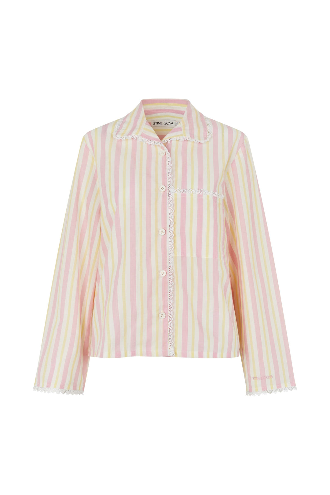 Stine Goya - 2476 Pyjamas, Striped Pyjamassg-ps26-ot004-2476 - Lemon & Rose Stripes Nattøj